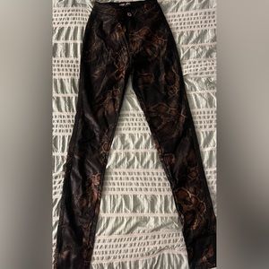 Snakeskin Print Pants